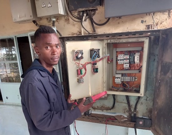 Man working on electrical